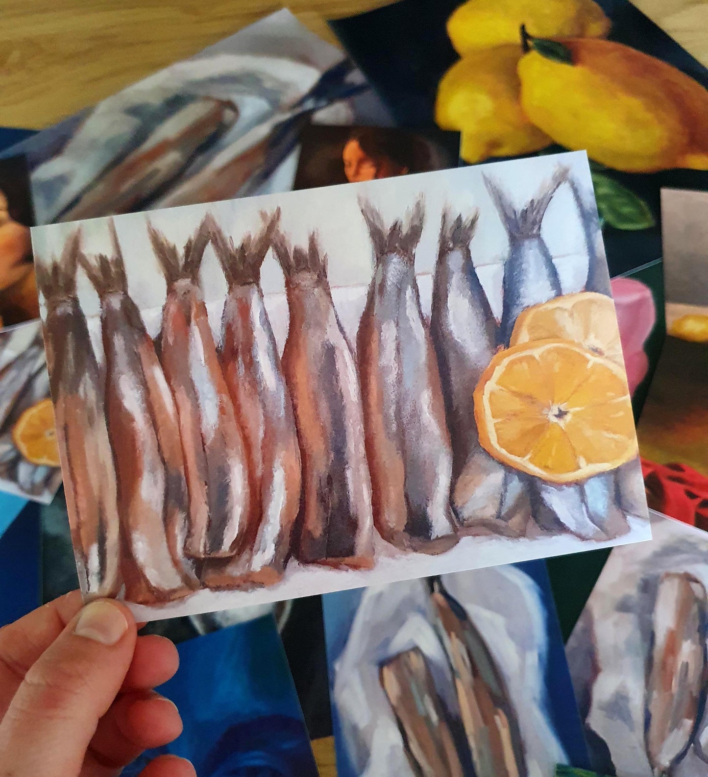 Dutch Delicacy - New Herring with Lemon - A6 greeting card