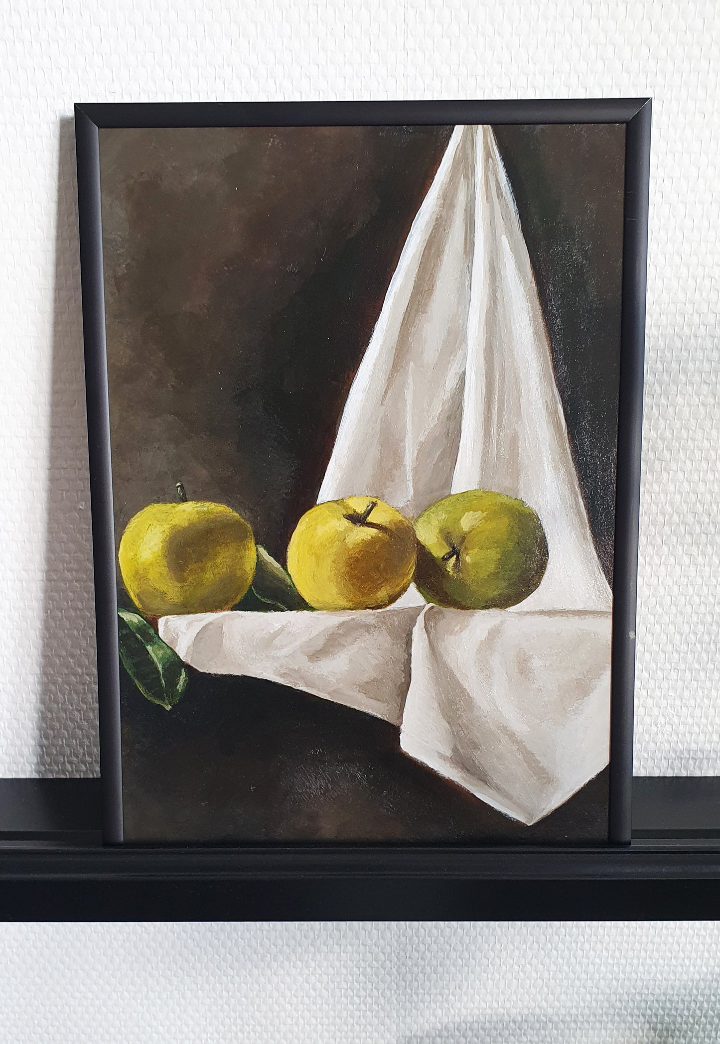 Three Little Apples - Original still life painting