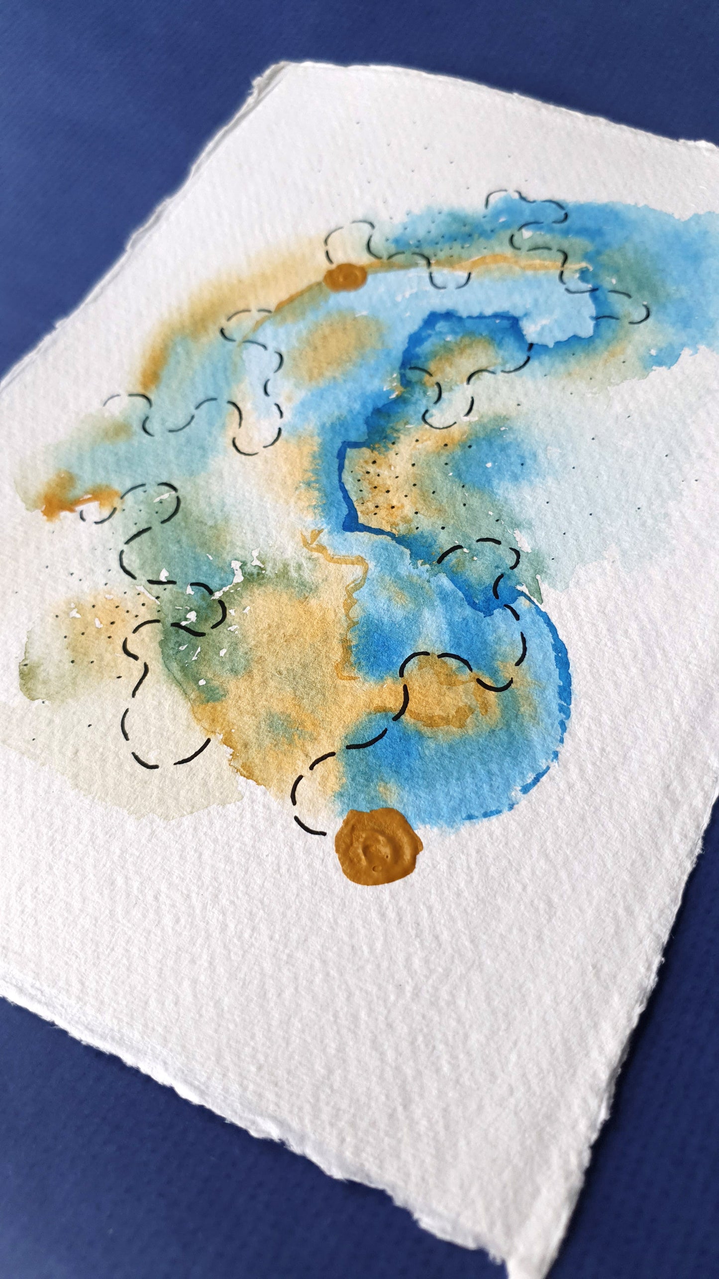 Sea Navigation - handpainted abstract artwork