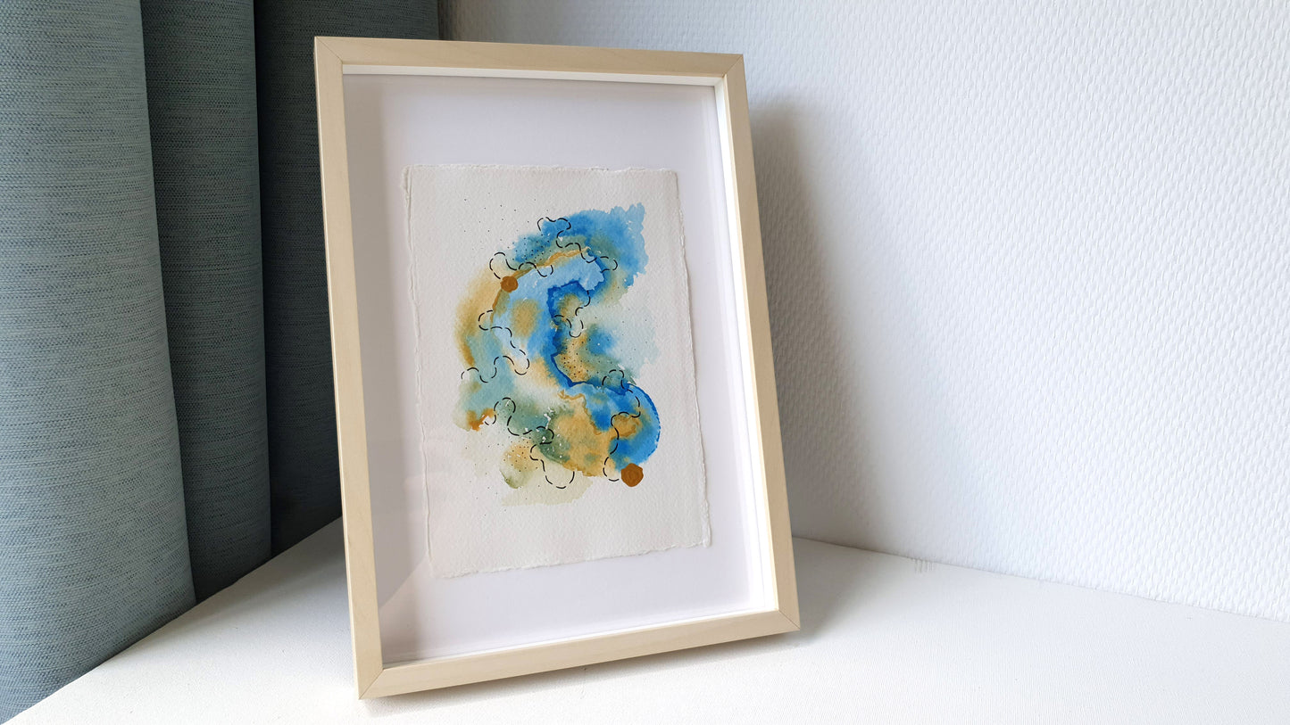 Sea Navigation - handpainted abstract artwork