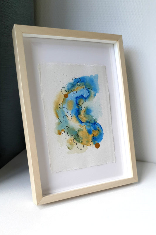 Sea Navigation - handpainted abstract artwork