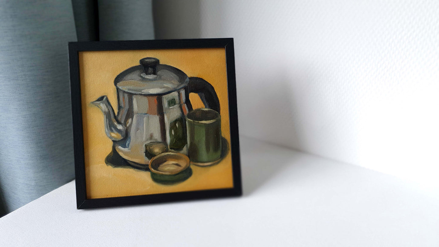 Silver Pot - Original still life painting