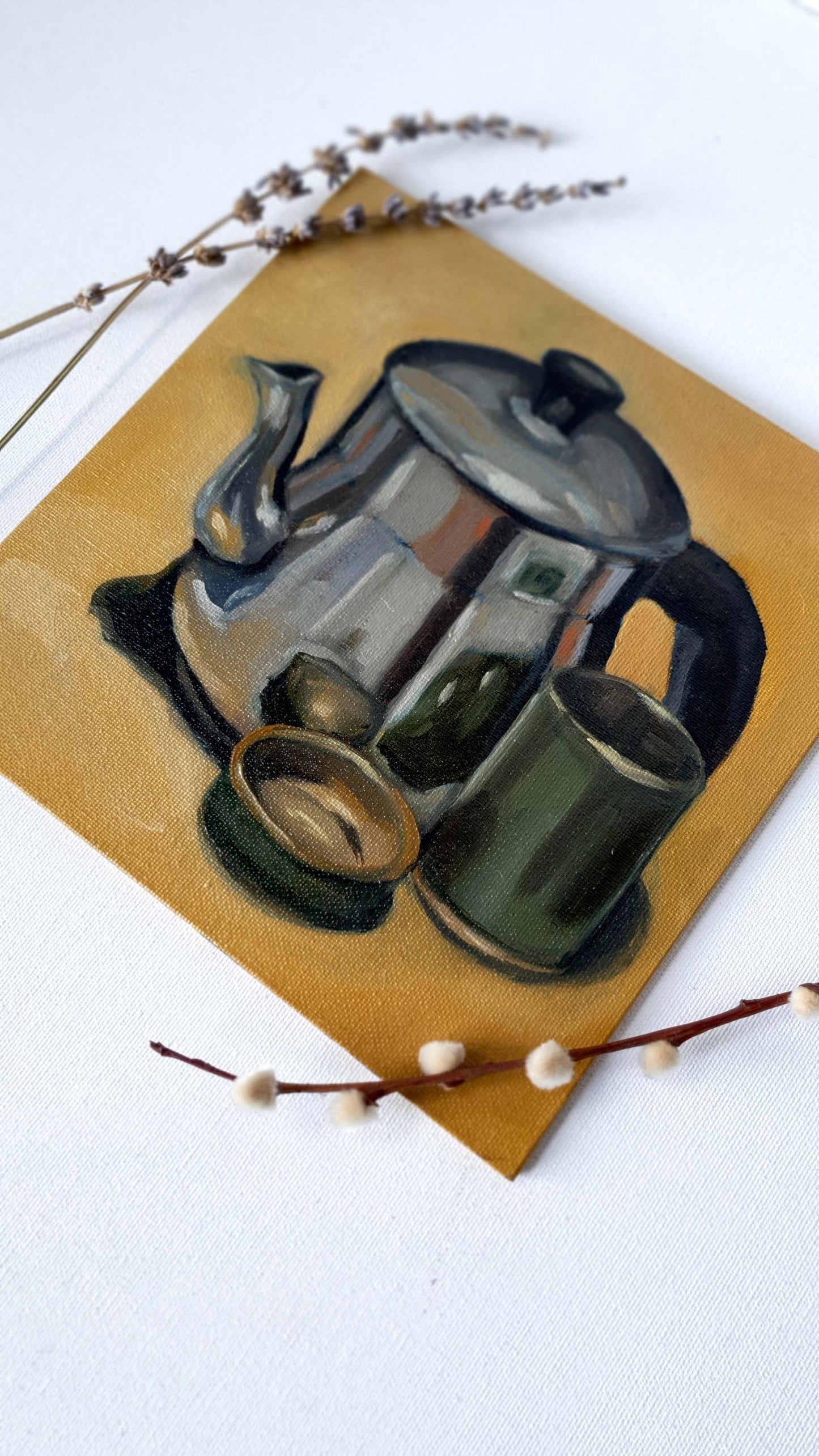 Silver Pot - Original still life painting