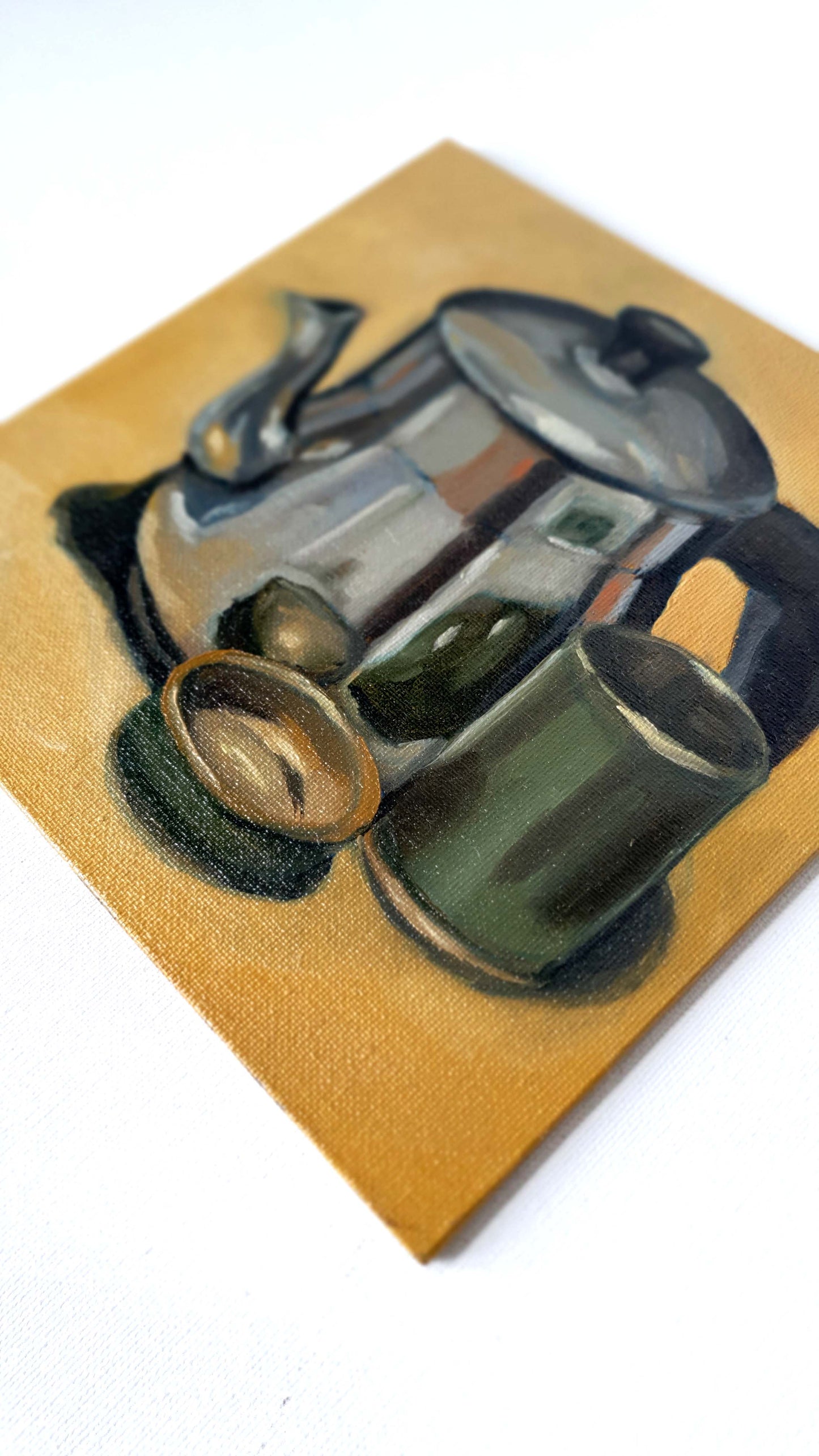 Silver Pot - Original still life painting