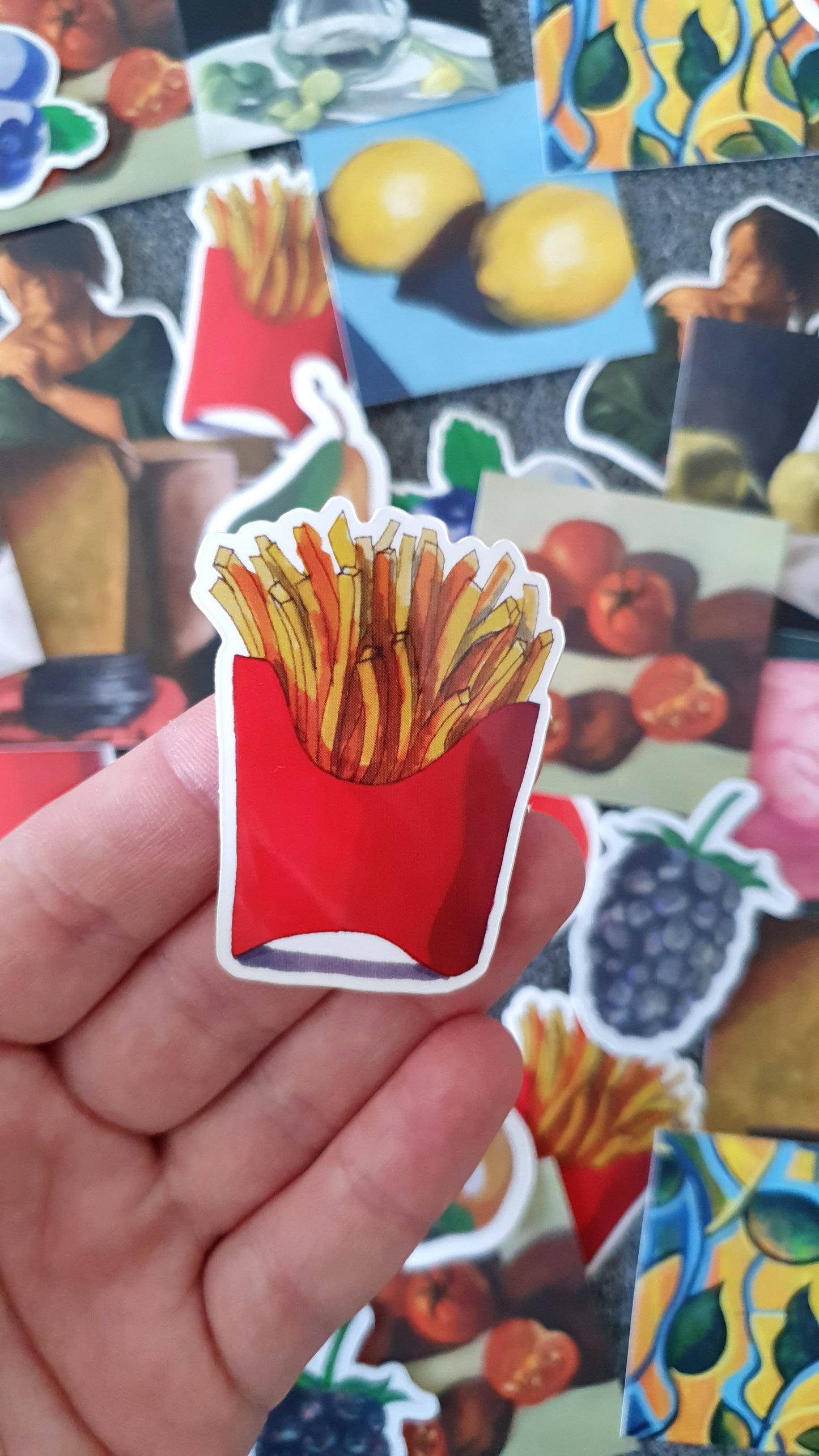 French Fries sticker - Illustration print sticker