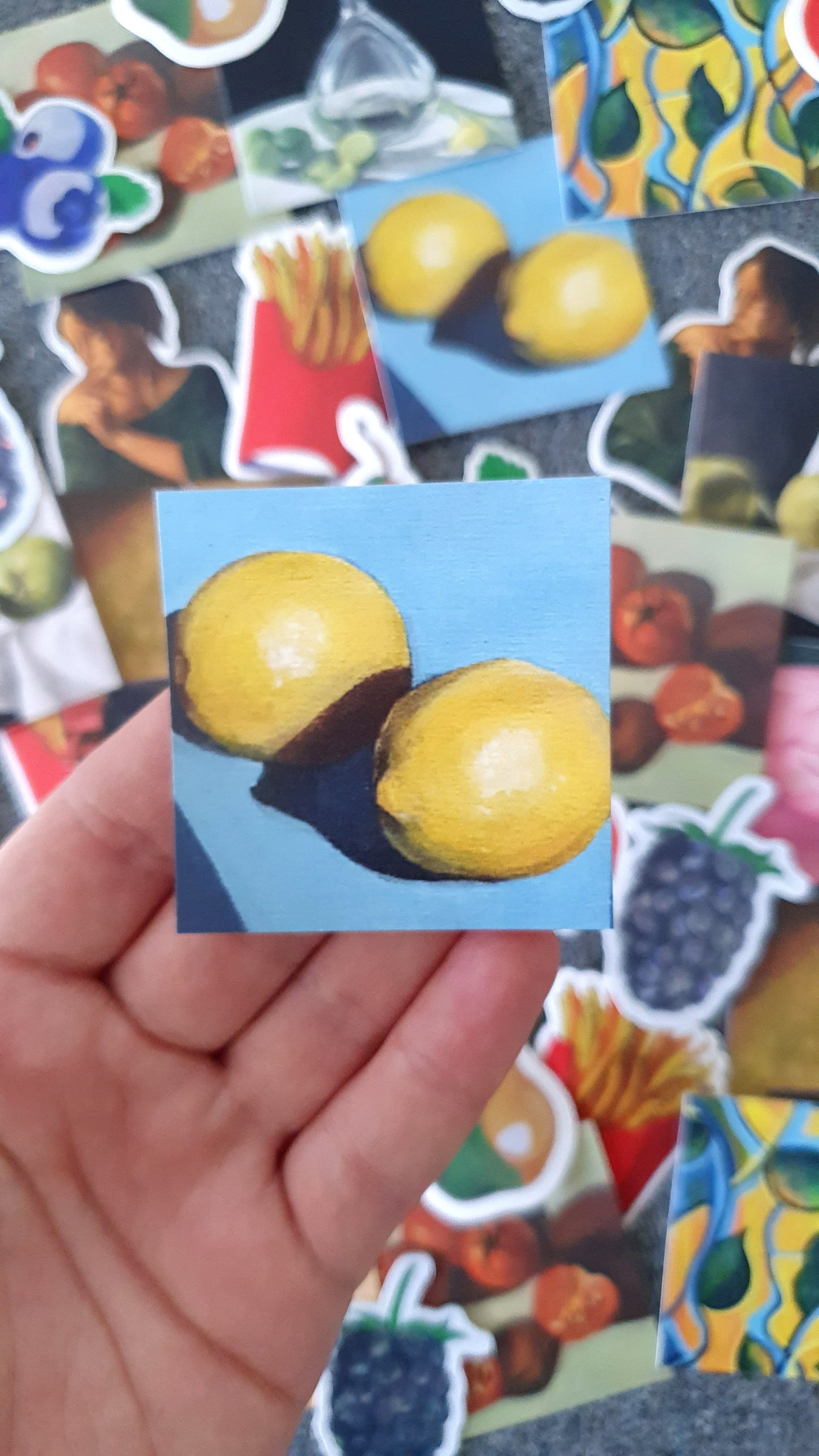 Lemons part 1 sticker - Still life painting print sticker