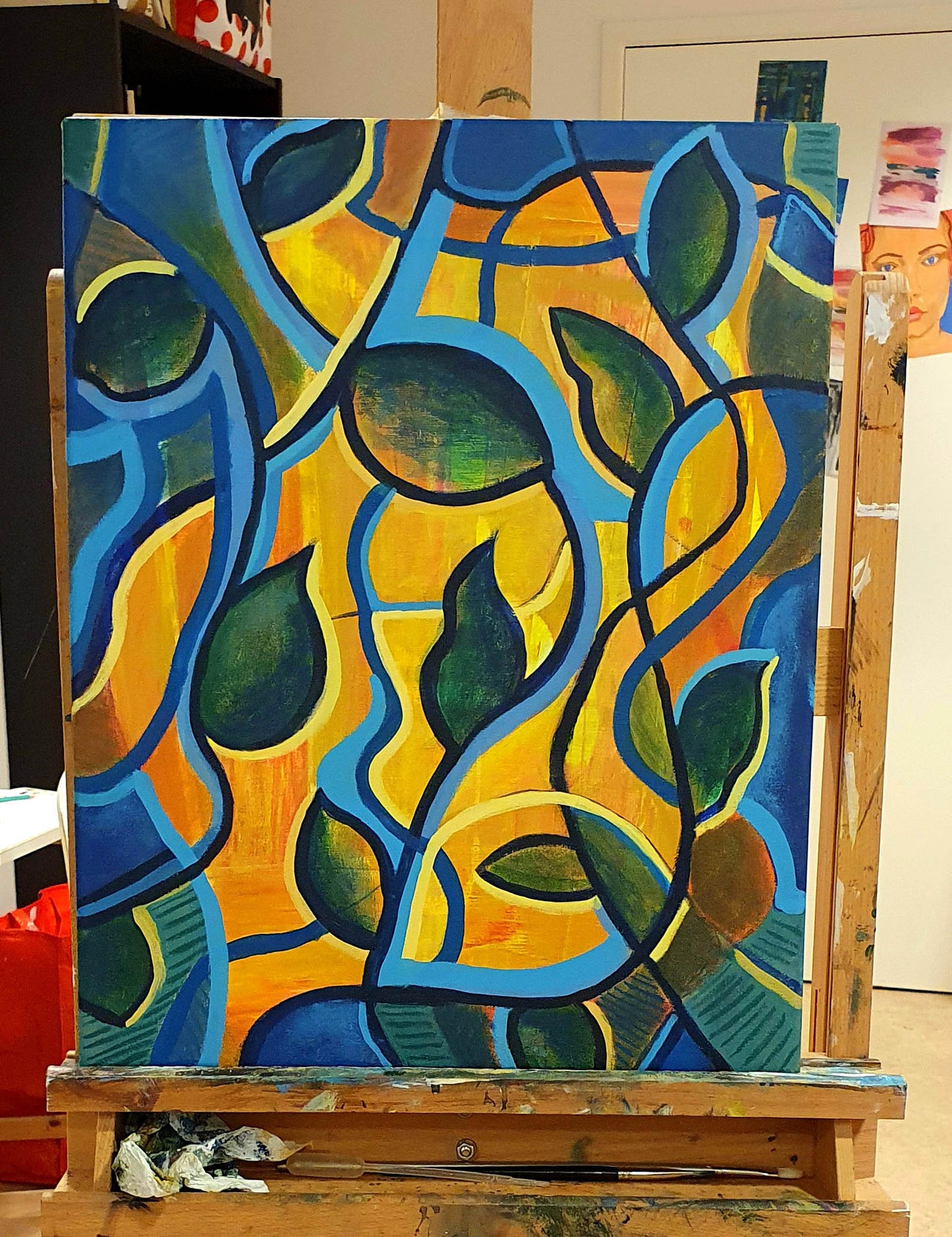 The Jungle Sun - Intuitive abstract acrylic painting