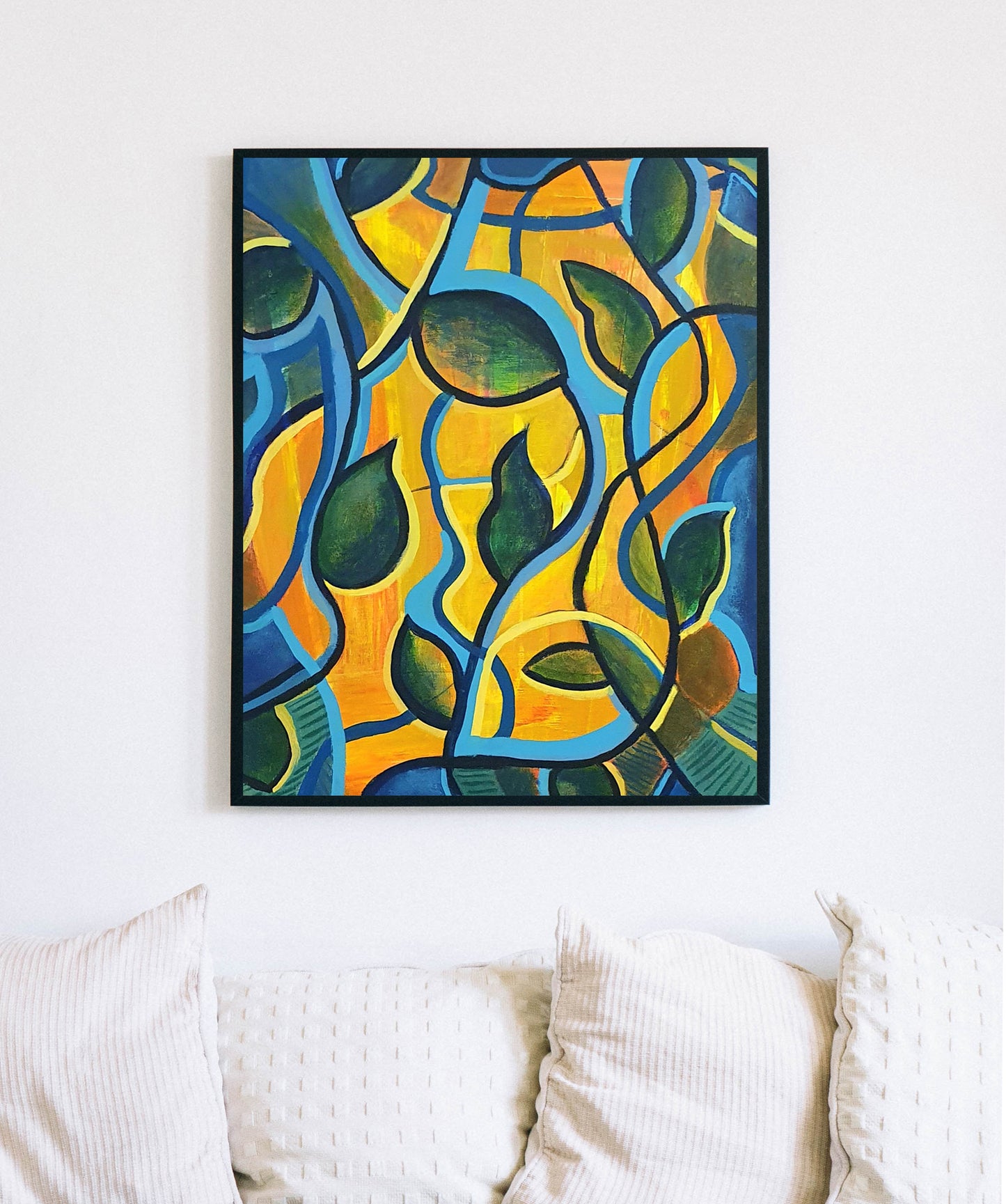 The Jungle Sun - Intuitive abstract acrylic painting