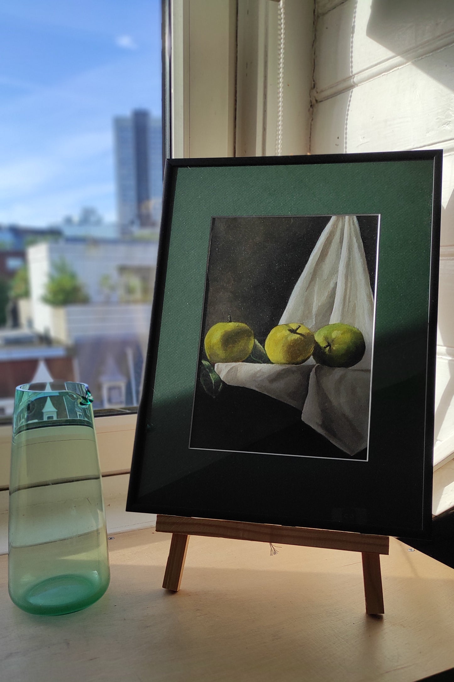 Three Little Apples - Original still life painting