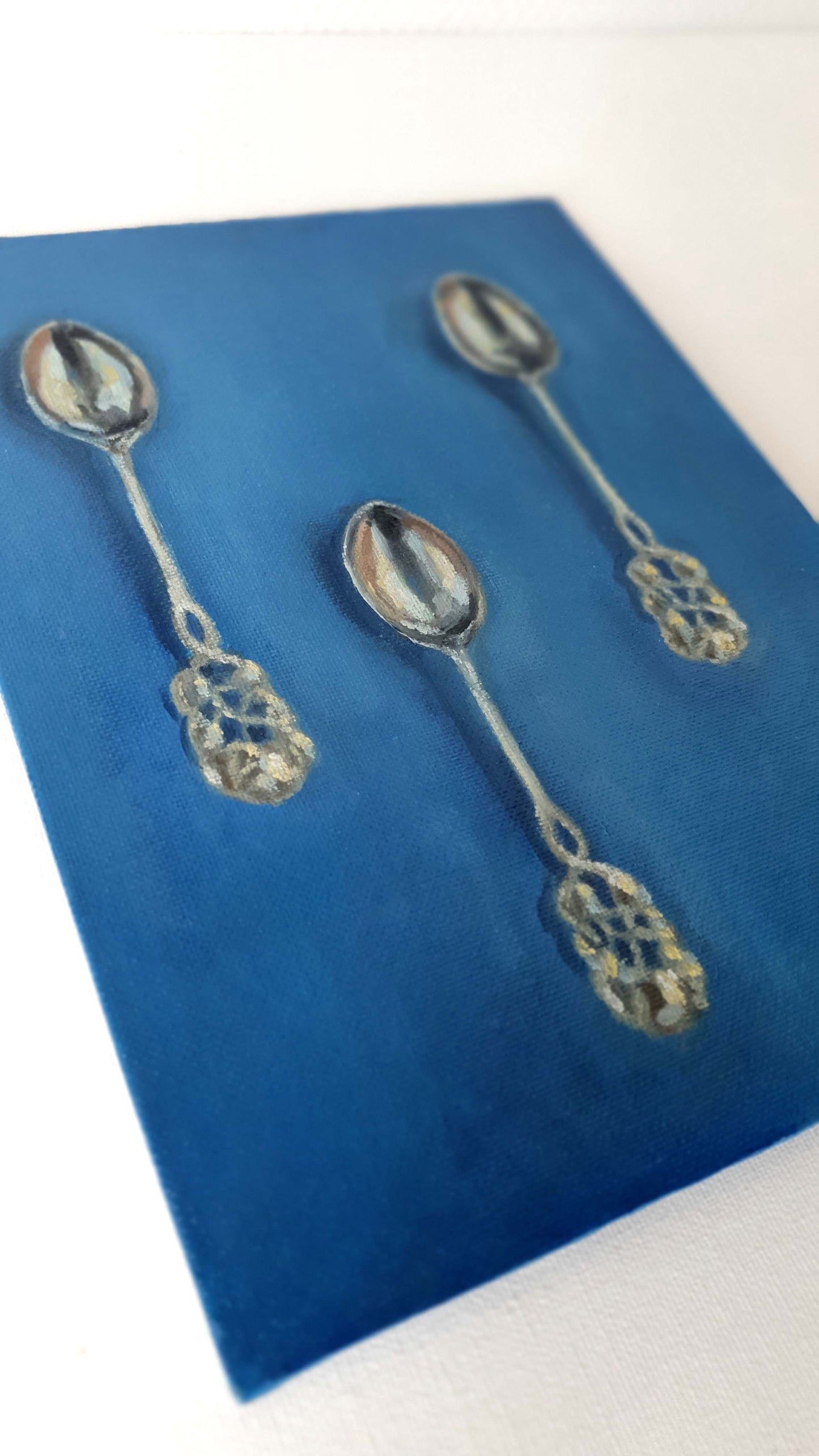 Three Little Spoons - Original still life painting