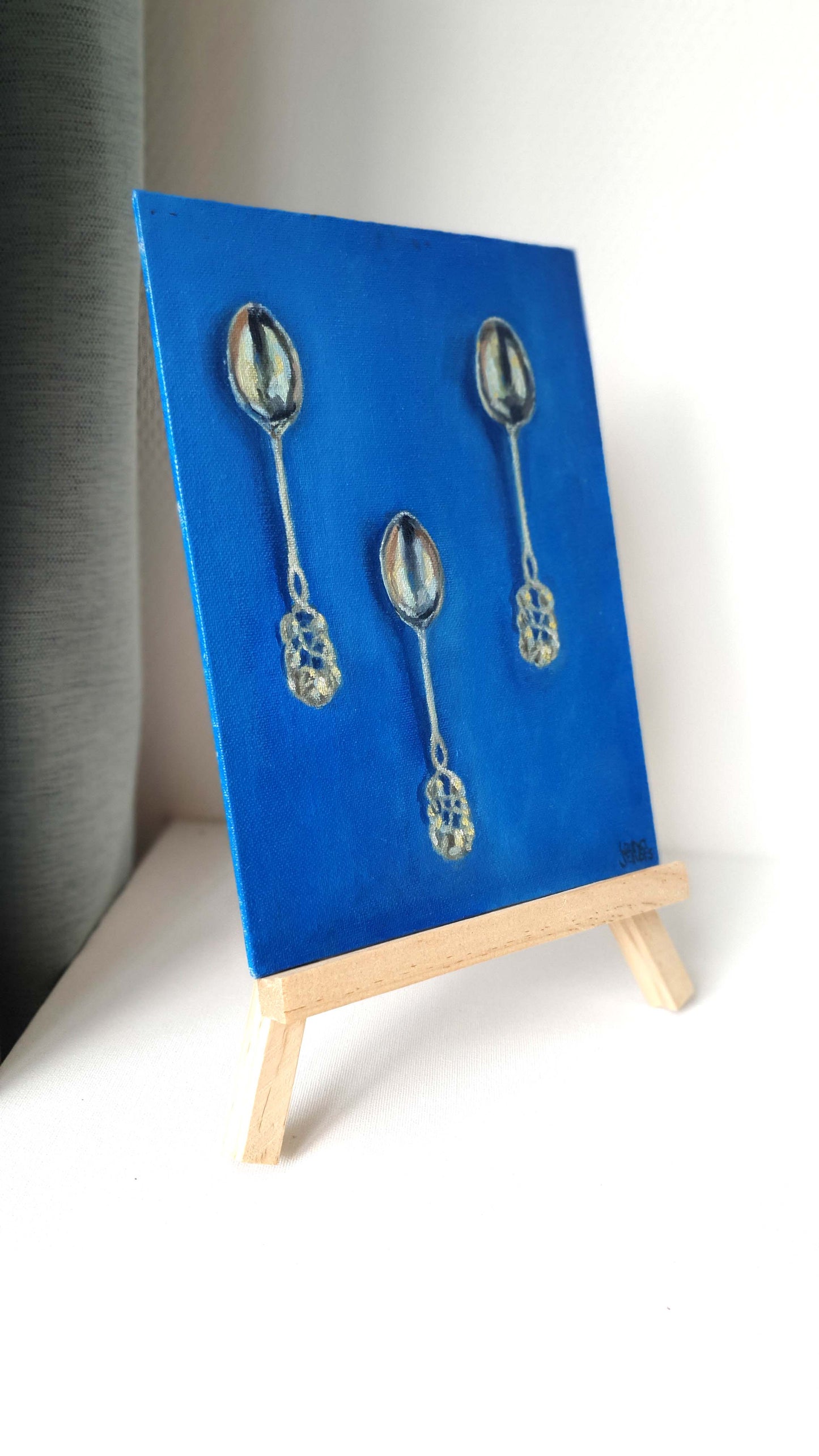 Three Little Spoons - Original still life painting