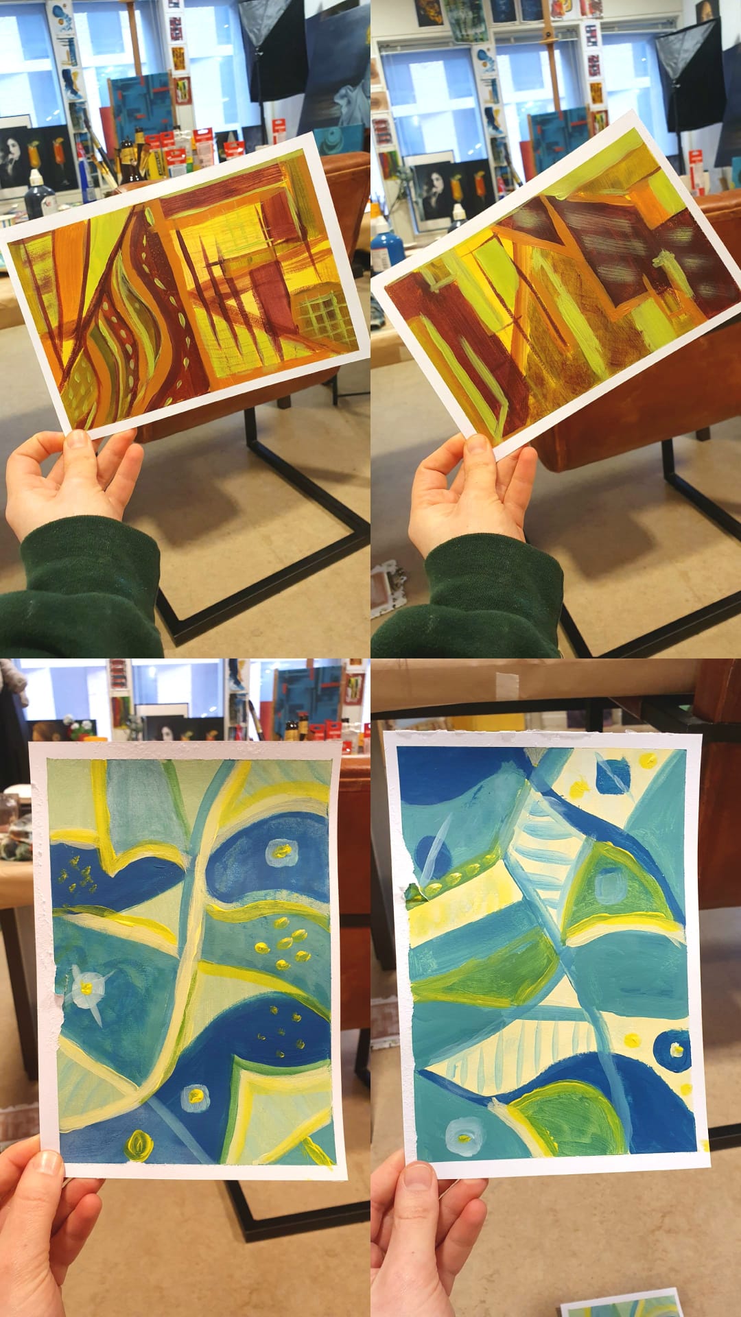 Abstract painting: Intuitive workshop in Rotterdam