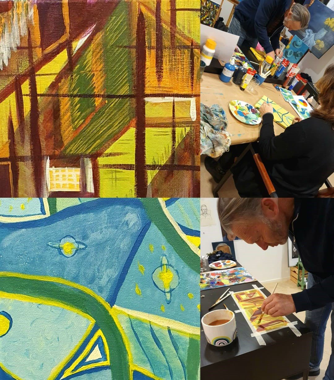 Abstract painting: Intuitive workshop in Rotterdam