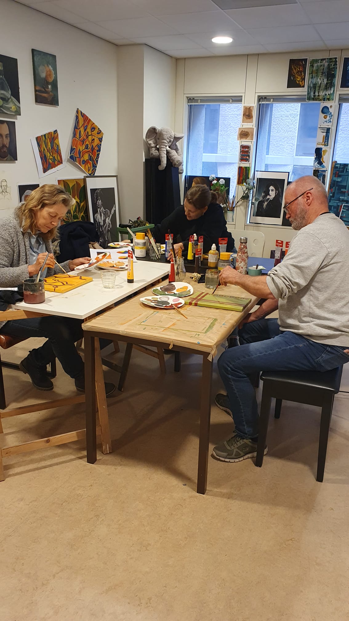 Abstract painting: Intuitive workshop in Rotterdam