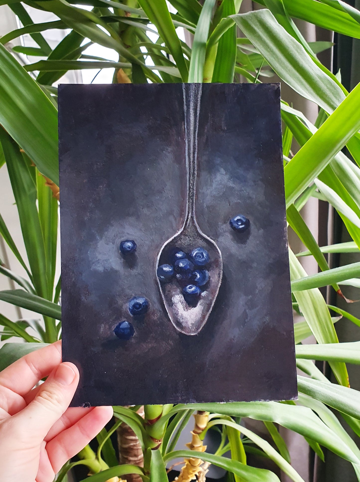 Spoon and Berries - Original still life painting