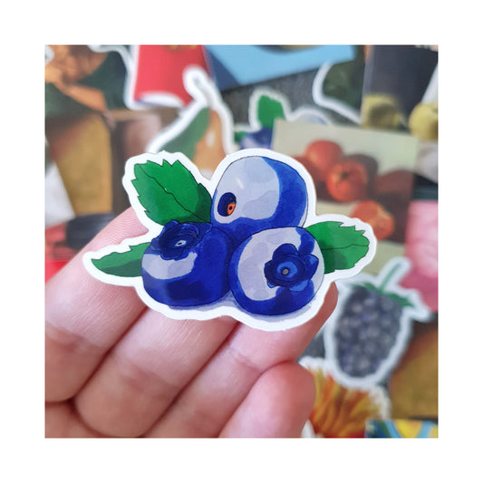 Blueberries sticker - Illustration print sticker