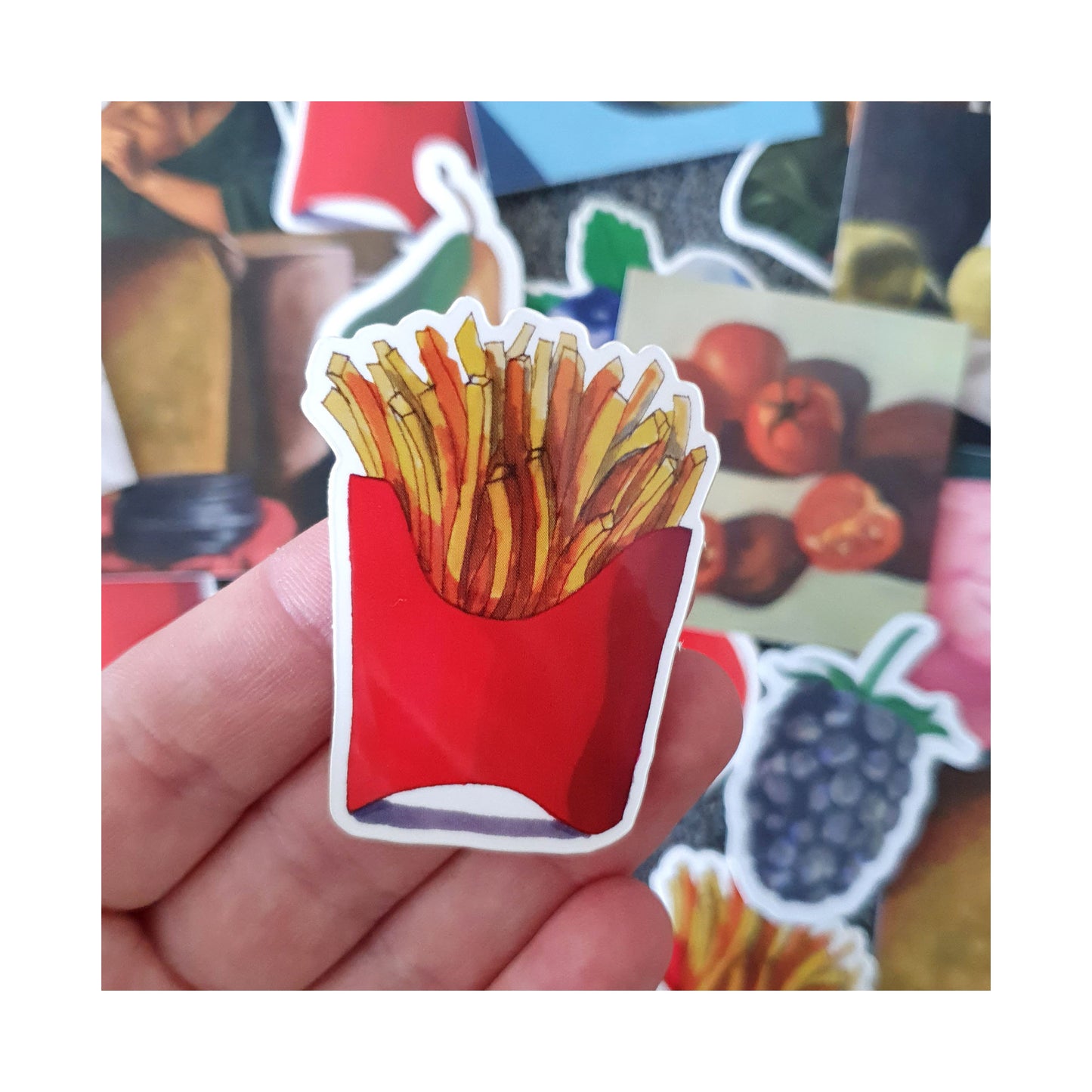 French Fries sticker - Illustration print sticker